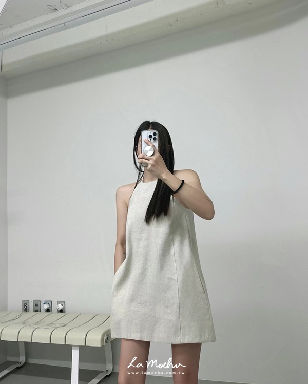 後鬆緊繞脖歐膩上衣